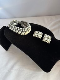Costume Bracelet With Clip On Earrings