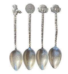 Mexican Fine Silver Souvenir Spoon 4pc (DR)