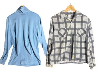 Womens TurtleNeck And Flannel