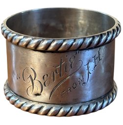 Sterling Silver Emanuel & Son Engraved Napkin Ring (DR)