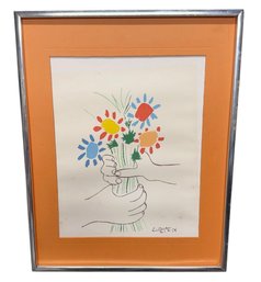 Pablo Picasso (1881-1973) Flowers Of Peace Framed Print