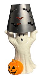 Russ Berrie Halloween Tea Light Candle Ghost And Pumpkin