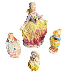 Occupied Japan Porcelain Figurine Collection 4pc A