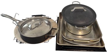 Pizza Stone, Pots, Pans & Assorted Cookware (LR)