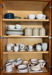 Four Shelves Of Assorted Ceramics Dansk, California Pantry, And More(K)