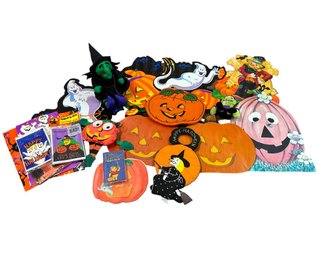 Vintage Halloween Trick Or Treat Bags, Plush & Decor