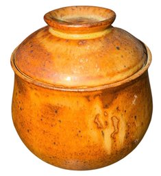 Beautiful Handcrafted Pottery Lidded Vessel Signed Arie