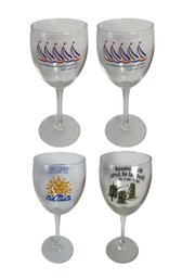 Marblehead Festival Of The Arts Wine Glasses 4pc A (K)