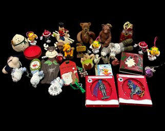 Winnie The Pooh, Snowmen, MnMs & Assorted Ornaments 32pc
