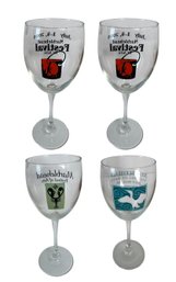 Marblehead Festival Of The Arts Wine Glasses 4pc B (K)