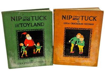 1920s Nip & Tuck Large Hardcover Childrens Books Antique