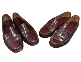 G.H. Bass & Bostonian Red Leather Mens Shoes Size 10 & 10.5