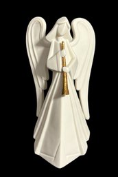 Porcelain Angel With Gold Horn