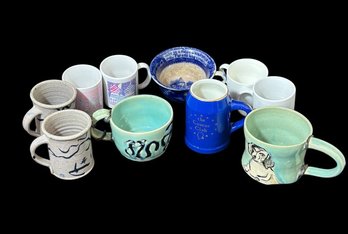 Collection Of Ceramic Coffee Mugs 10pc