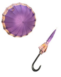 Purple Floral Umbrella