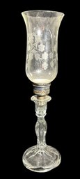 Glass Hurricane Candlestick