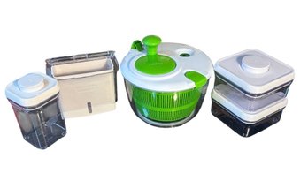 Oxo Pop Storage Containers & Cuisinart Salad Spinner (K)