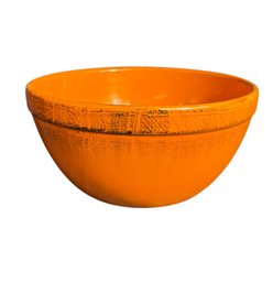 Italian Orange & Black Centerpiece Bowl