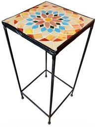 Mosaic Tile Top Side Table (P)