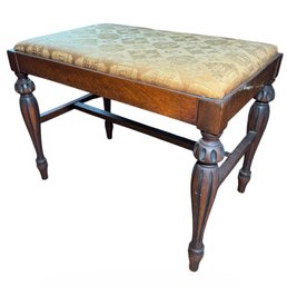 Warren Furniture Co Wooden & Upholstered Antique Ottoman (BR2)