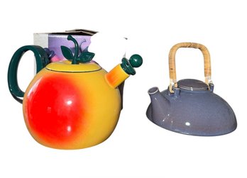 Georgia Peach & Mikasa Laslo Teapot Pair (BR2)