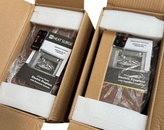 Heat Surge Fireless Flame Electric Fireplace Pair Brand New! (BR2)