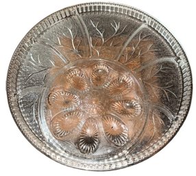 Indiana Glass Crystal Tree Of Life Deviled Egg Tray (MR1)
