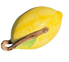 Glazed Porcelain Lemon Figurine