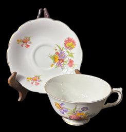 Vanderwood Simple White Floral Tea Cup And Saucer