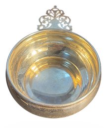 Sterling Silver Preisner Porringer Bowl With Pierced Handle(DR)