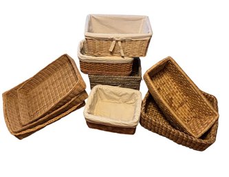 Woven Wicker Basket 9pc (BR1)