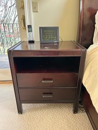 Crate & Barrel Wood Nightstand (1 Of 2)(M)