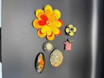 6 Decorative Pins/brooches