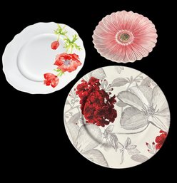 Andrew Tannel, 222fifth, Maxcera Floral Plate Set 3 Pc