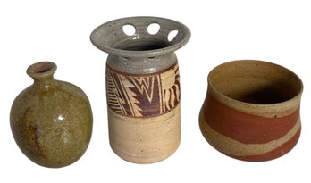 Studio Pottery Vessel 3pc (BR1)