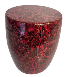 Japanese Red Lacquered Tea Caddy Jar (BR1)