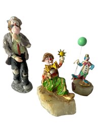 2 Signed Ron Lee And 1 Clown Figurine (SL)