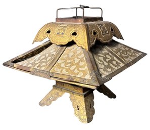 Oriental Gilt Bronze Pagoda Hanging Lantern(LR2)