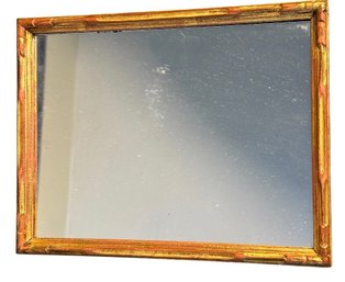 Old Small Wooden Gilded Hanging Mirror(LR2)