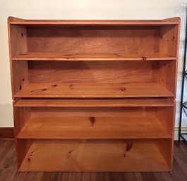 Midcentury Wide Bookcase, Splits Into 2 (A)