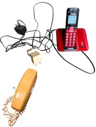 Vtech Phone With Hanging Wall Phone Pair (Lr1)