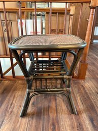 Brown Wicker Side Table (A)