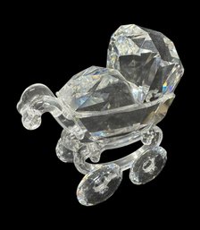 Swarovski Crystal Baby Carriage Figurine