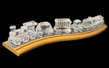 Swarovski Crystal 6pc Train Set With Track