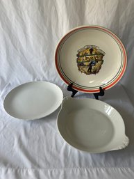 2 Large Bowls And A Casserole Dish (K)