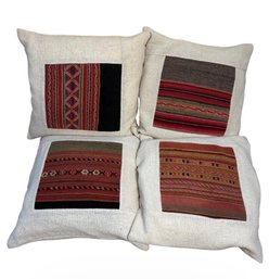 Turkish Kilim Style Decorative Throw Pillows 4pc (BR2)