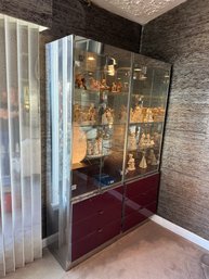 Four Sections Of Metal And Lacquer Display Cabinet  (SL)