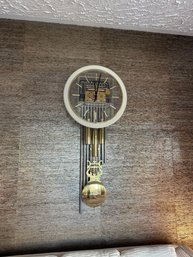 Howard Miller Lucite And Brass Wall Clock (SL)