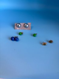 Costume Stud Earrings-4 Pairs