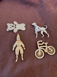 Four Fun Costume Pins